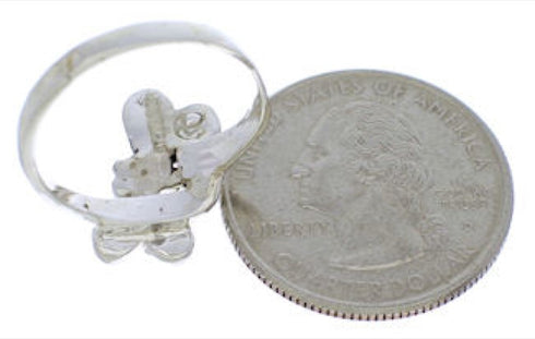 Silver Turquoise Dragonfly Ring Size 7-1/2 FX22637